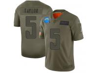 Men's #5 Limited Tyrod Taylor Camo Football Jersey Los Angeles Chargers 2019 Salute to Service