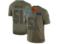 Men's #51 Limited Sam Mills Camo Football Jersey Carolina Panthers 2019 Salute to Service