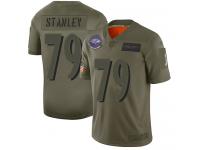 Men's #79 Limited Ronnie Stanley Green Football Jersey Baltimore Ravens 2019 Salute to Service