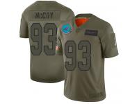 Men's #93 Limited Gerald McCoy Camo Football Jersey Carolina Panthers 2019 Salute to Service
