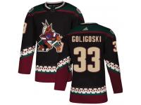 Men's Adidas Alex Goligoski Authentic Black Alternate NHL Jersey Arizona Coyotes #33