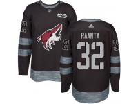 Men's Adidas Antti Raanta Authentic Black NHL Jersey Arizona Coyotes #32 1917-2017 100th Anniversary