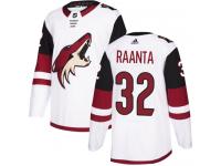 Men's Adidas Antti Raanta Authentic White Away NHL Jersey Arizona Coyotes #32