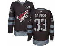 Men's Adidas Arizona Coyotes #33 Alex Goligoski Premier Black 1917-2017 100th Anniversary NHL Jersey