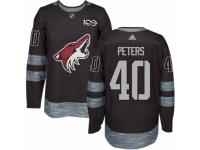 Men's Adidas Arizona Coyotes #40 Justin Peters Premier Black 1917-2017 100th Anniversary NHL Jersey