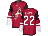 Men's Adidas Barrett Hayton Authentic Burgundy Red Home NHL Jersey Arizona Coyotes #22