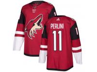 Men's Adidas Brendan Perlini Authentic Burgundy Red Home NHL Jersey Arizona Coyotes #11