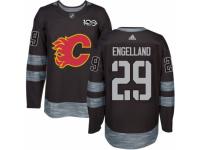 Men's Adidas Calgary Flames #29 Deryk Engelland Premier Black 1917-2017 100th Anniversary NHL Jersey
