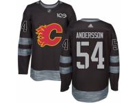 Men's Adidas Calgary Flames #54 Rasmus Andersson Premier Black 1917-2017 100th Anniversary NHL Jersey