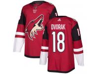 Men's Adidas Christian Dvorak Authentic Burgundy Red Home NHL Jersey Arizona Coyotes #18