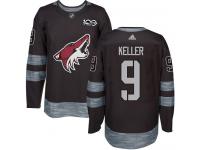 Men's Adidas Clayton Keller Authentic Black NHL Jersey Arizona Coyotes #9 1917-2017 100th Anniversary