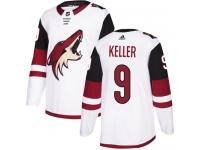 Men's Adidas Clayton Keller Authentic White Away NHL Jersey Arizona Coyotes #9
