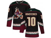 Men's Adidas Dale Hawerchuck Authentic Black Alternate NHL Jersey Arizona Coyotes #10