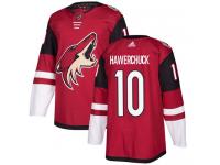Men's Adidas Dale Hawerchuck Authentic Burgundy Red Home NHL Jersey Arizona Coyotes #10