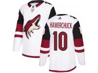 Men's Adidas Dale Hawerchuck Authentic White Away NHL Jersey Arizona Coyotes #10