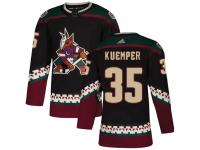 Men's Adidas Darcy Kuemper Authentic Black Alternate NHL Jersey Arizona Coyotes #35