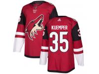 Men's Adidas Darcy Kuemper Authentic Burgundy Red Home NHL Jersey Arizona Coyotes #35