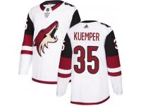 Men's Adidas Darcy Kuemper Authentic White Away NHL Jersey Arizona Coyotes #35