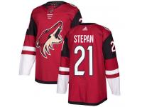 Men's Adidas Derek Stepan Authentic Burgundy Red Home NHL Jersey Arizona Coyotes #21
