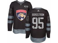 Men's Adidas Florida Panthers #95 Henrik Borgstrom Premier Black 1917-2017 100th Anniversary NHL Jersey