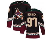 Men's Adidas Jeremy Roenick Authentic Black Alternate NHL Jersey Arizona Coyotes #97