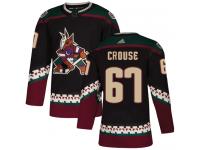 Men's Adidas Lawson Crouse Authentic Black Alternate NHL Jersey Arizona Coyotes #67