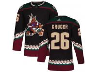 Men's Adidas Marcus Kruger Authentic Black Alternate NHL Jersey Arizona Coyotes #26