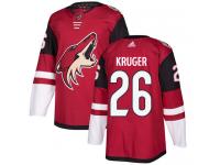 Men's Adidas Marcus Kruger Authentic Burgundy Red Home NHL Jersey Arizona Coyotes #26