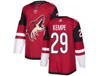 Men's Adidas Mario Kempe Authentic Burgundy Red Home NHL Jersey Arizona Coyotes #29