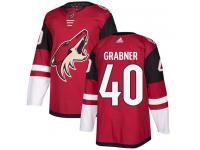 Men's Adidas Michael Grabner Authentic Burgundy Red Home NHL Jersey Arizona Coyotes #40