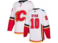 Men's Adidas NHL Calgary Flames #10 Derek Ryan Authentic Away Jersey White Adidas