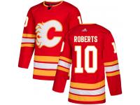 Men's Adidas NHL Calgary Flames #10 Gary Roberts Authentic Alternate Jersey Red Adidas