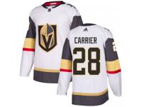 Men's Adidas NHL Vegas Golden Knights #28 William Carrier Authentic Away Jersey White Adidas