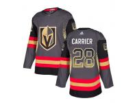 Men's Adidas NHL Vegas Golden Knights #28 William Carrier Authentic Jersey Black Drift Fashion Adidas