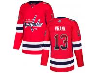 Men's Adidas NHL Washington Capitals #13 Jakub Vrana Authentic Jersey Red Drift Fashion Adidas
