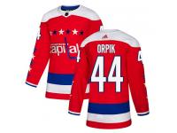 Men's Adidas NHL Washington Capitals #44 Brooks Orpik Authentic Alternate Jersey Red Adidas