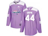 Men's Adidas NHL Washington Capitals #44 Brooks Orpik Authentic Jersey Purple Fights Cancer Practice Adidas