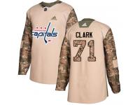 Men's Adidas NHL Washington Capitals #71 Kody Clark Authentic Jersey Camo Veterans Day Practice Adidas