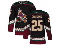 Men's Adidas Nick Cousins Authentic Black Alternate NHL Jersey Arizona Coyotes #25