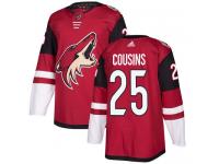 Men's Adidas Nick Cousins Authentic Burgundy Red Home NHL Jersey Arizona Coyotes #25