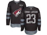 Men's Adidas Oliver Ekman-Larsson Authentic Black NHL Jersey Arizona Coyotes #23 1917-2017 100th Anniversary