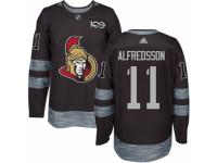 Men's Adidas Ottawa Senators #11 Daniel Alfredsson Premier Black 1917-2017 100th Anniversary NHL Jersey