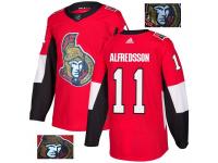 Men's Adidas Ottawa Senators #11 Daniel Alfredsson Red Authentic Fashion Gold NHL Jersey