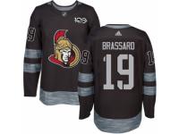 Men's Adidas Ottawa Senators #19 Derick Brassard Premier Black 1917-2017 100th Anniversary NHL Jersey