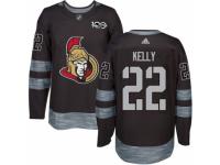 Men's Adidas Ottawa Senators #22 Chris Kelly Premier Black 1917-2017 100th Anniversary NHL Jersey