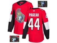 Men's Adidas Ottawa Senators #44 Jean-Gabriel Pageau Red Authentic Fashion Gold NHL Jersey