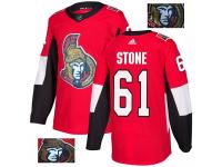 Men's Adidas Ottawa Senators #61 Mark Stone Red Authentic Fashion Gold NHL Jersey