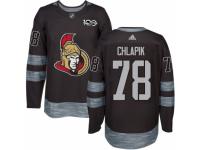 Men's Adidas Ottawa Senators #78 Filip Chlapik Premier Black 1917-2017 100th Anniversary NHL Jersey