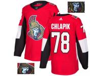 Men's Adidas Ottawa Senators #78 Filip Chlapik Red Authentic Fashion Gold NHL Jersey