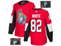 Men's Adidas Ottawa Senators #82 Colin White Red Authentic Fashion Gold NHL Jersey